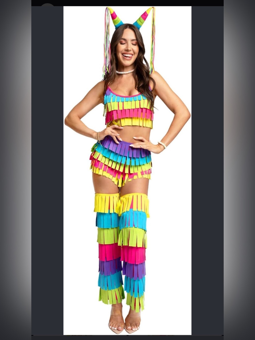 Sexy Women’s Piñata Costume for Women Size S Tipsy Elves Fringe